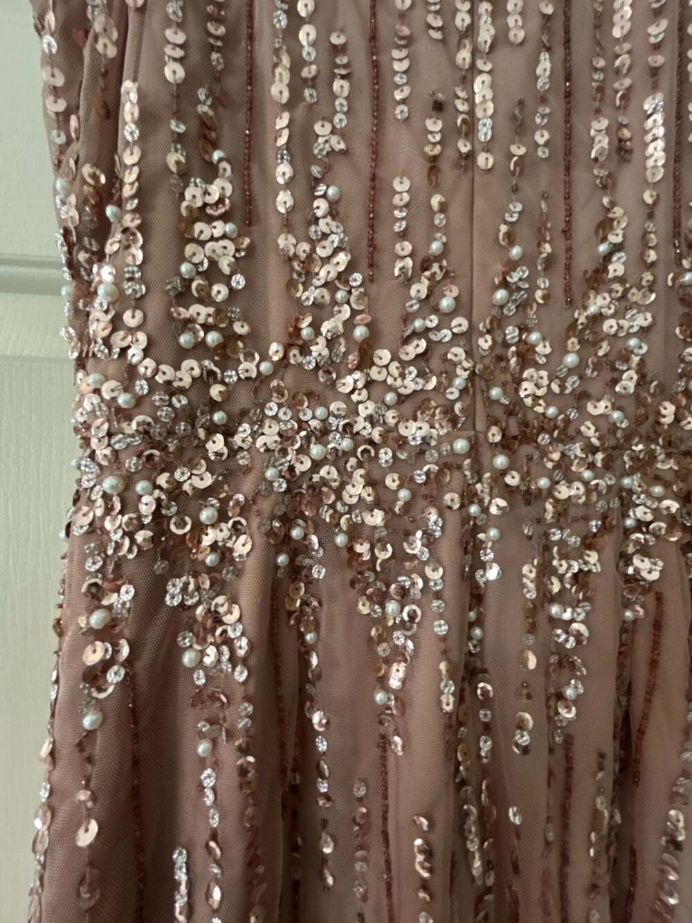 Adrianna Papell Sequin Beaded High Neck Cocktail Dress Size 2 - Picture 3 of 7